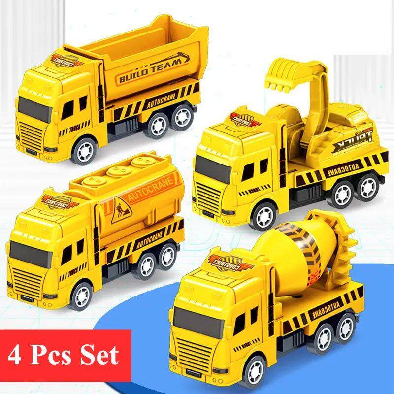 4+Pcs+Educational+Cars+Children+Kid+Pull+Back+Toy+Warrior+En