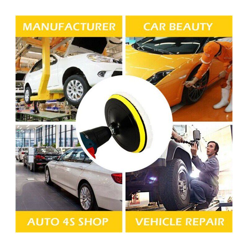 5pcs 6 inch Auto Car Polishing Wheel Buffing Pads Set Wool M