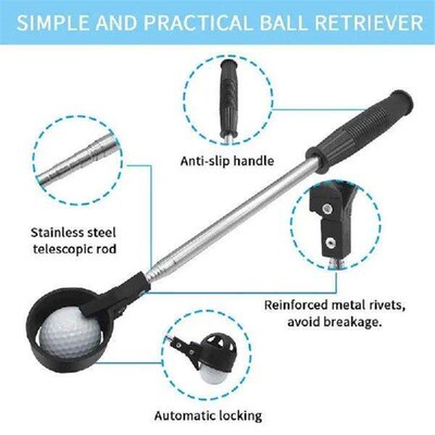 Golf Ball Retriever Telescopic Golf Ball Picker Stainless