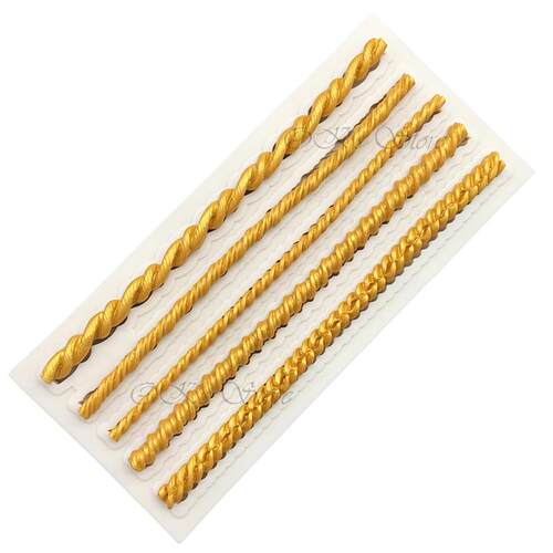 Pearl Rope Wave Flower Gemstone Shape Cake Side Lace Silicon