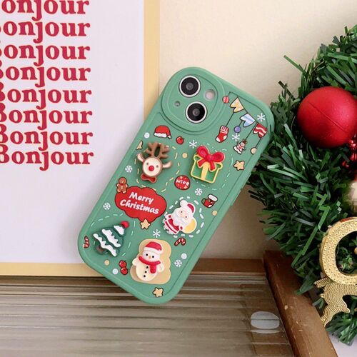 Cute Cartoon 3D Santa Claus Elk Snowman Christmas Tree Soft