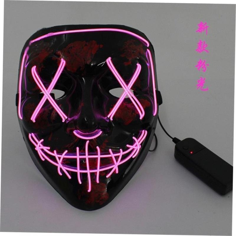2pcs led light mask Halloween costume prop Scary Face mask图片