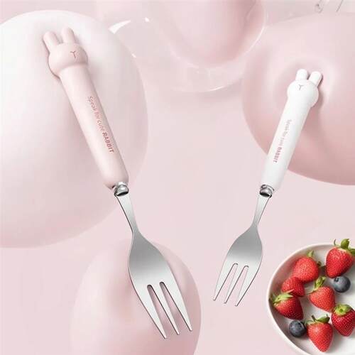 3/4PCS Cute Portable Dinnerware Set Reusable 304 Stainless S