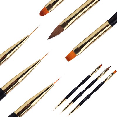 Nail Art Lines Painting Pen Brush Double Head UV Gel Polish