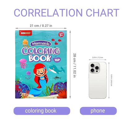 Popular childrens coloring books, 16-page unicorn/space/mer