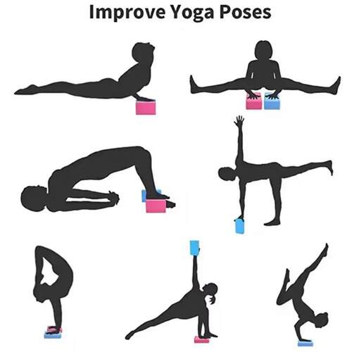2pcs Yoga Bricks Training Exercise Fitness Tool Yoga Bolster