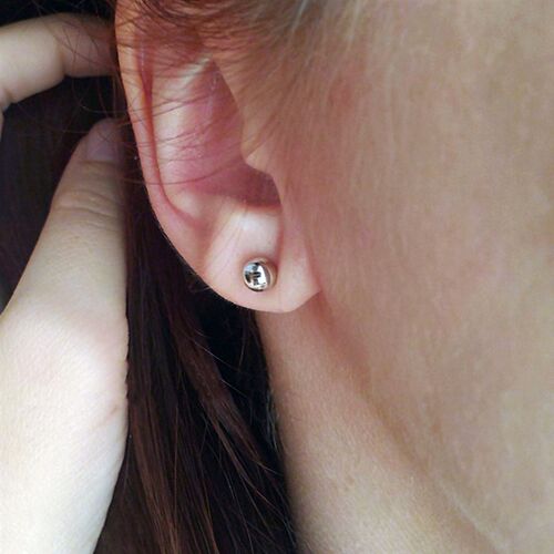 Diameter 3MM-10MM Ball Small Stud Earring for Women Simple S