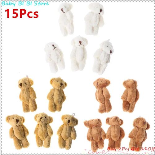 15Pcs/10/5Pcs Kawaii Small Bears Plush Soft Toys Pearl Velve