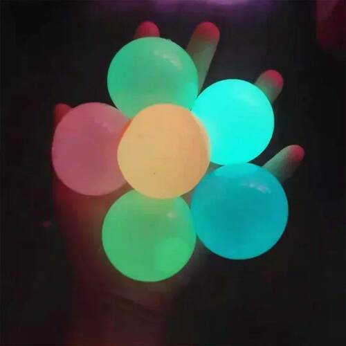 1/10Pcs Luminous Balls High Bounce Glow in the Dark Ball Sti