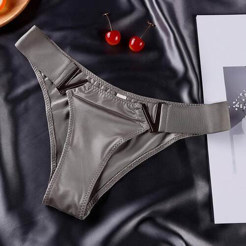 Plus Size Laser Cut Ice Silk One piece low waist G-Strings F