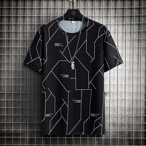 High-end Ice Silk Quick-drying Short-sleeved Mens Extra Lar