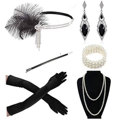 1920s Great Gatsby Party Costume Accessories Set Headband