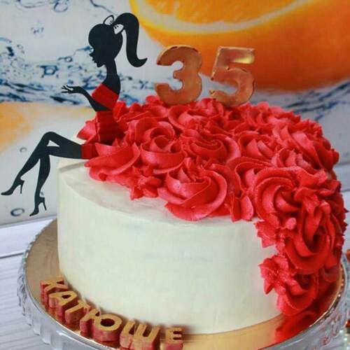 New High Heels Lady Happy Birthday Acrylic Cake Topper Weddi