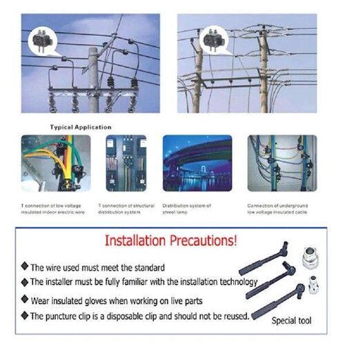 New 63A/75A Insulation Piercing Connector Cable Insulation