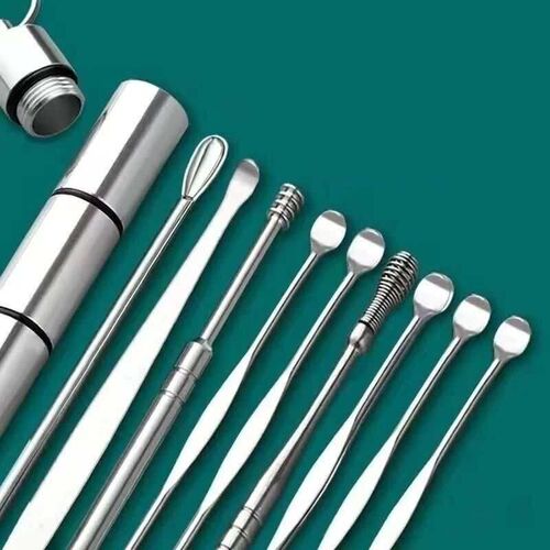 6/9/10pcs Ear Wax Pickers Set Stainless Steel Earpick Wax Re