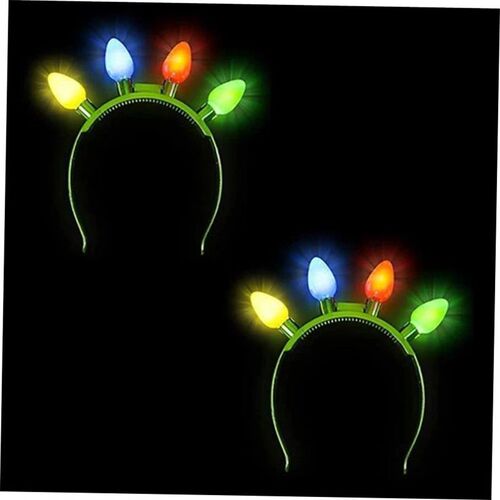 1 Pack Christmas Light Up Bulb Headband Led Glow Christmas H