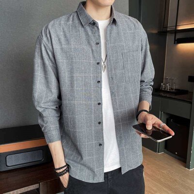 Shirt Mens Spring and Summer New Arrival Mens Long-Sleeved