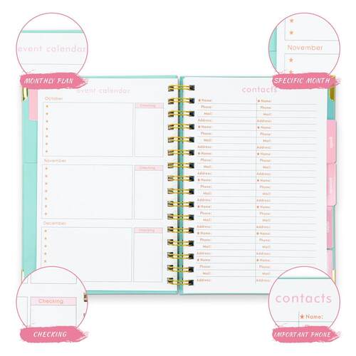 goal planner daily weekly monthly plan agenda notebook diary