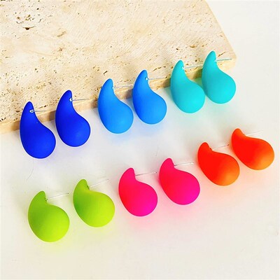 Exaggerated large water drop earrings retro earring female