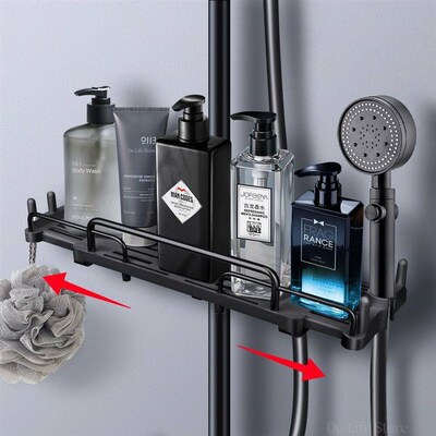 Extendable Shower Shelf Bathroom Shelf Without Drilling Sham