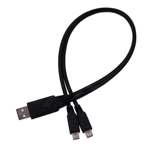 2 in 1 USB Male to 2x Micro Y Splitter Data Transfer Chargin