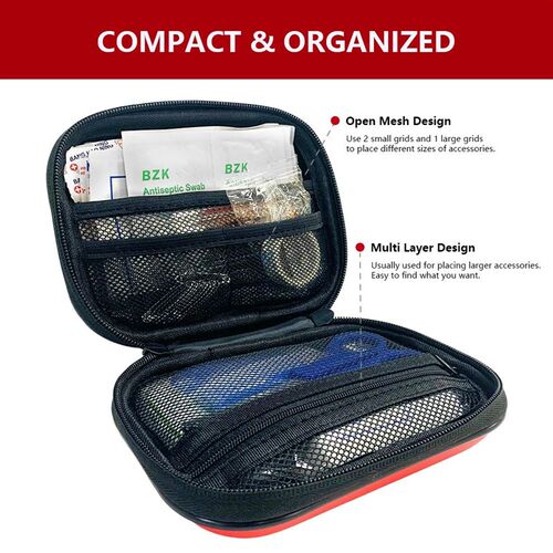 91pcs Portable Emergency Medical First Aid Bag Kit For House