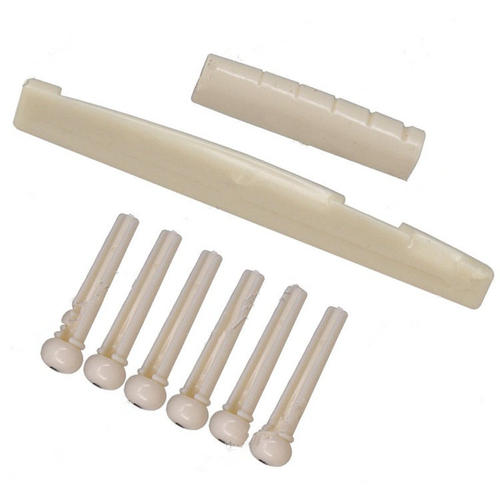 Portable 6-String Guitar Bridge Pins Saddle Nut Acoustic Cat