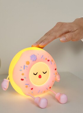 Donut Night Lamp  甜甜圈小夜灯 拍打感应 延时关灯 手机支架
