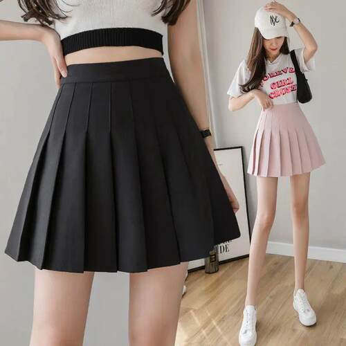Mini Skirts Womens 2024 Summer Japanese School Pleated Skirt