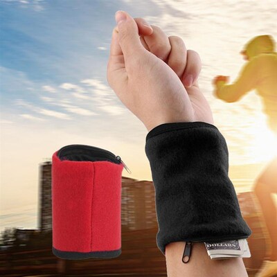 Mini Men Women Wrist Wallet Pouch Band Fitness Sports Zipper