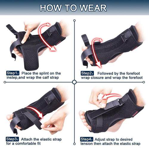 1pc Adjustable Plantar Fasciitis Night Foot Splint Drop Orth