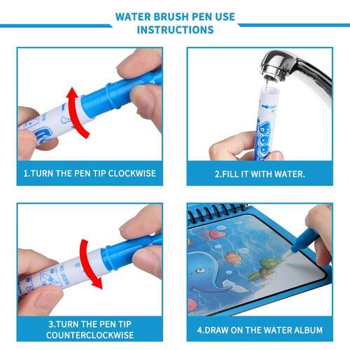 Magic Water Painting Book For Kids Baby Games Toys Montessor