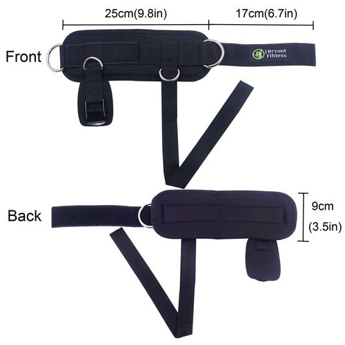 Fitness Adjustable Ankle Straps 4 D-rings for Cable