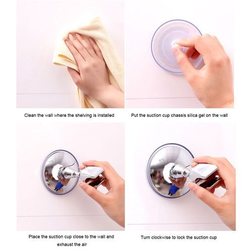 New Wall Mount Bathroom Accessories Shower Holder Rack Adjus