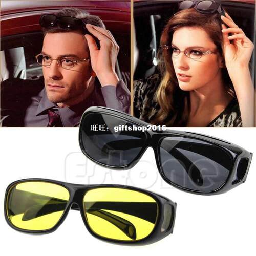 On Sale 1PC HD Night Vision Unisex Driving Sunglasses Yellow
