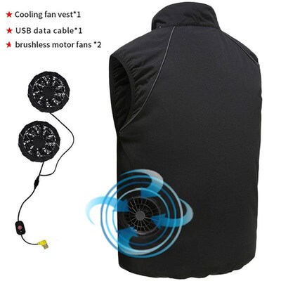 Men Summer Air Conditioning Clothing Fan Cooling Vest 2022 N