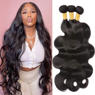 Wave Human Unprocessed Peruvian 100% Body Bundles 12A Hair