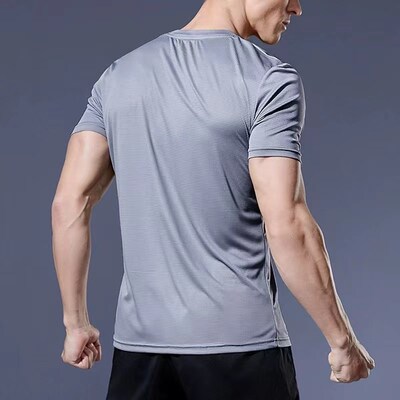 Multicolor Dry Quick Short Sleeve Slim Sport T Shirt Gym