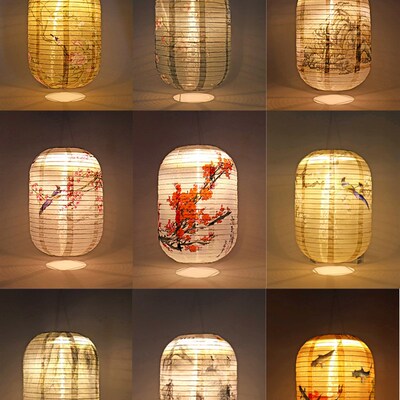 25cm Waterproof Solar Lanterns LED Light Chinese Japanese St