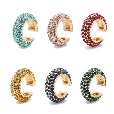 2021 New Arrival Multicolor CZ Crystal Ear Cuff Stackable C