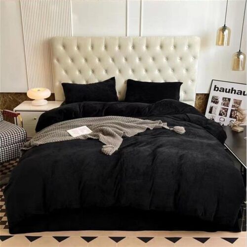 Luxury Fleece Bedsheet set Blanket Duvet Cover Set Bed Cover