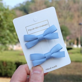 2Pcs/Set Hair Bow Clips For Girls Baby Kawii Barrettes Cute