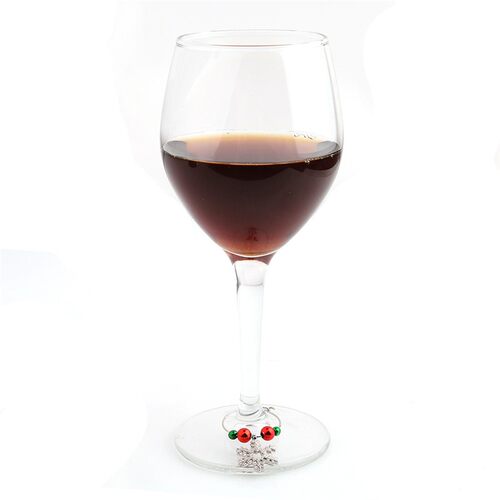 1Set Christmas Wine Glass Decoration Charms Party New Year C