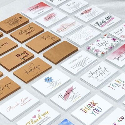 Birthday greeting card small business thank you card