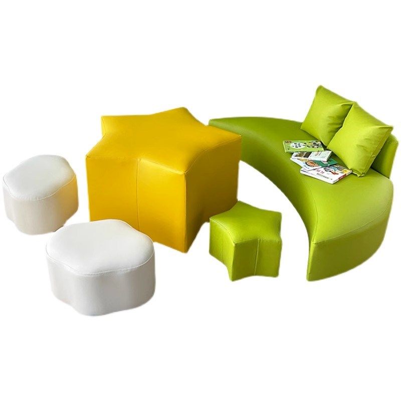儿童沙发桌椅宝宝阅读角图书馆幼儿园环保皮革星月小沙发,住宅家具,换鞋凳,淘宝优惠券,粉丝福利购,淘宝优惠卷