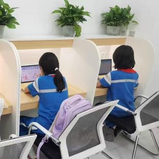 沉浸式学习桌自习室共享考研书桌隔断桌椅封闭式学生桌简约电脑桌