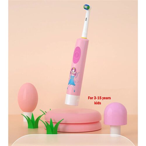 Kids Electric Toothbrush Colorful Cartoon Soft Bristle Round