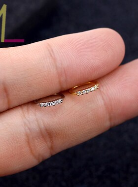 False Piercing Zircon Nose Rings For Women Men Body Jewelry