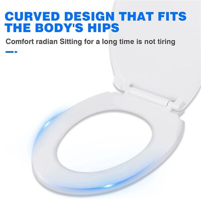 O-Shaped Toilet Seat Slow Close Quiet Lid Thickened Durable
