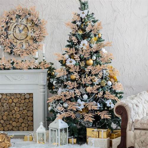 Glitter Christmas Decoration Artificial Berrys Bouquets Stal